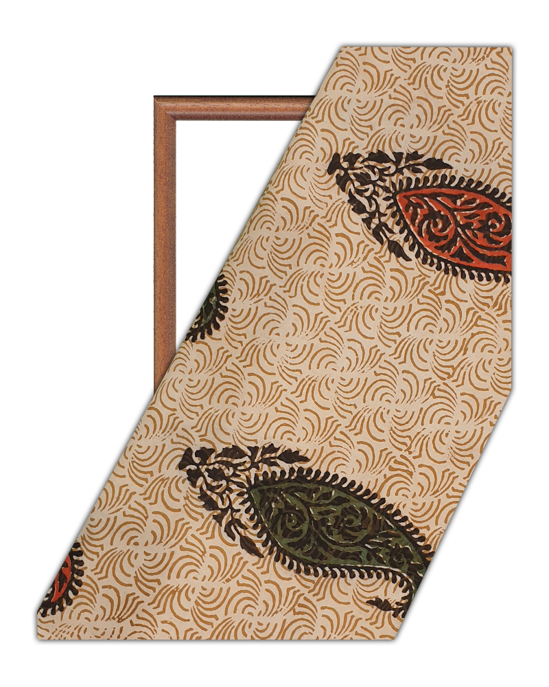 Natural Dyed Cotton Hand Block Bagh Print Fabric 30