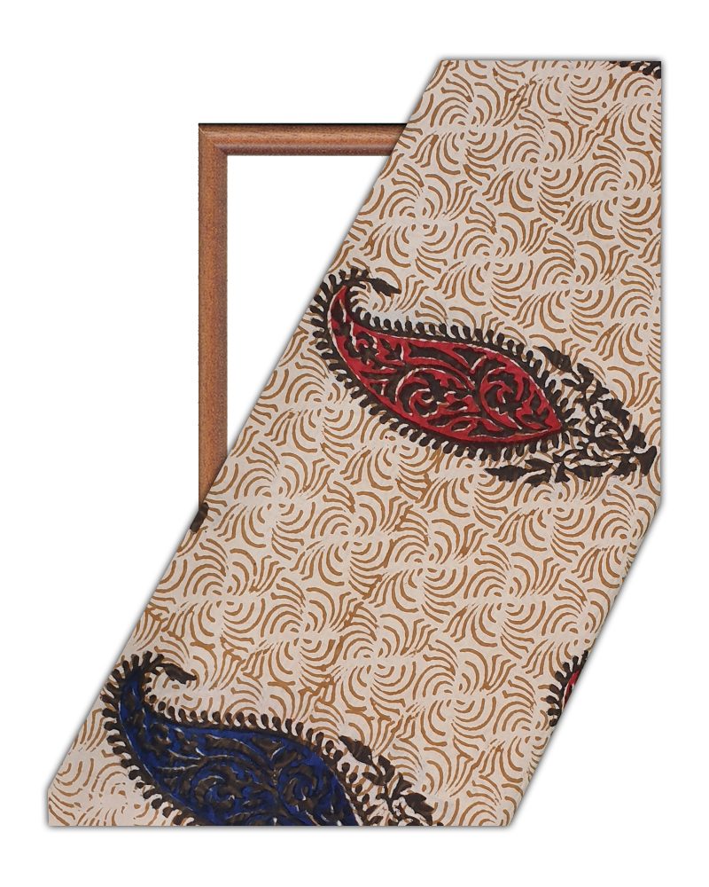 Maroon - Natural Dyed Cotton Hand Block Bagh Print Fabric 18